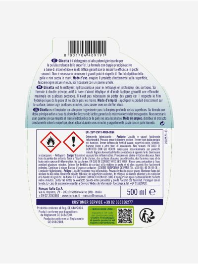 Glicetta Detergente Igienizzante Superfici e Mani 500 ml