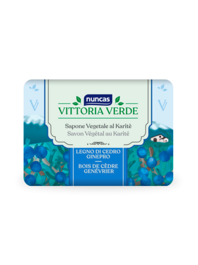 Savons Végétaux Vittoria Verde crémeux & parfumés Bois de genévrier