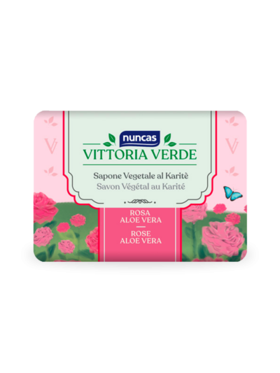 Savons Végétaux Vittoria Verde crémeux & parfumés Rose et aloe vera
