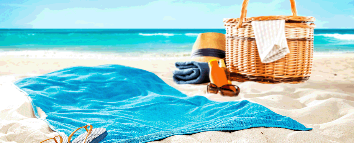 Toallas de playa, suaves y limpias