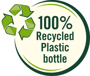 100% Recycelte plastikflasche